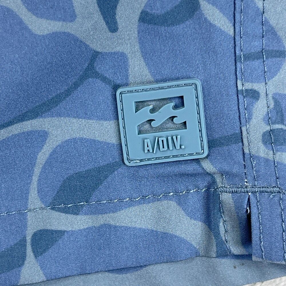Billabong Blue & Light Gray Patterned Hybrid Shorts - Picture 3 of 8